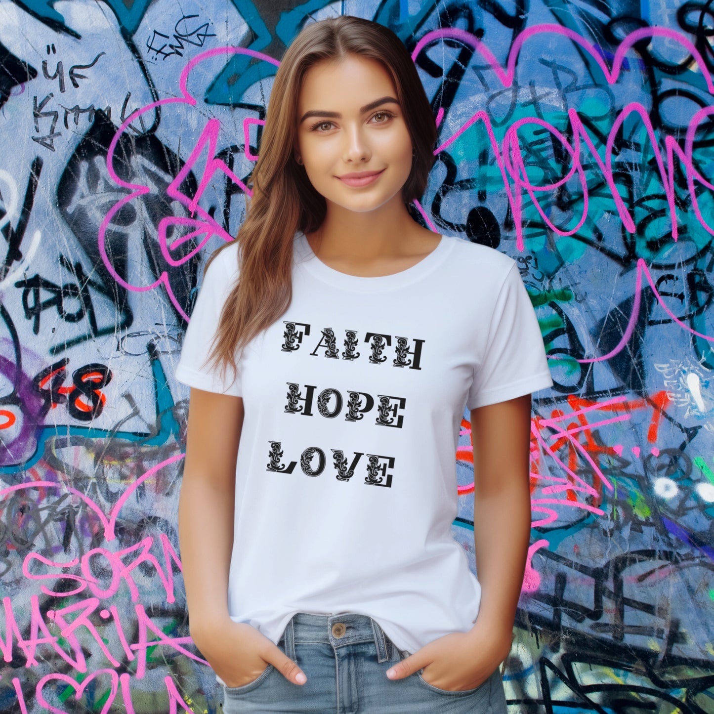 FAITH HOPE LOVE Premium Woman's T-Shirt