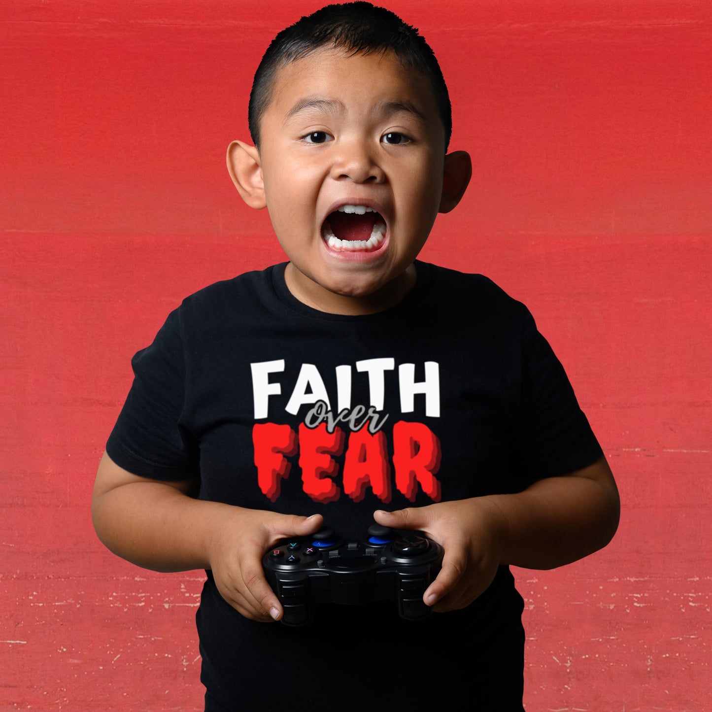 FAITH OVER FEAR Premium Kids T-Shirt