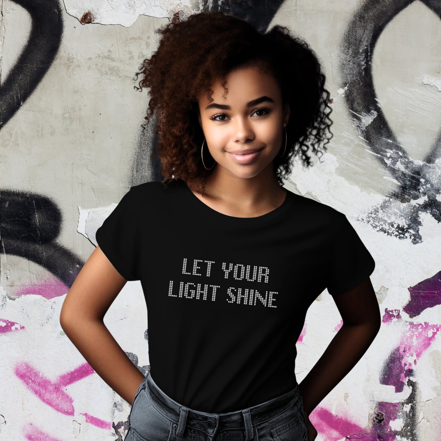 LET YOUR LIGHT SHINE Premium Woman's T-Shirt