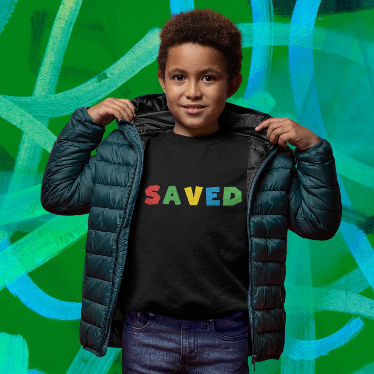 SAVED Premium Kids Sweatshirt