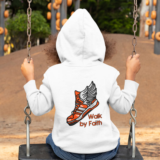 WALK BY FAITH Premium Kids Hoodie